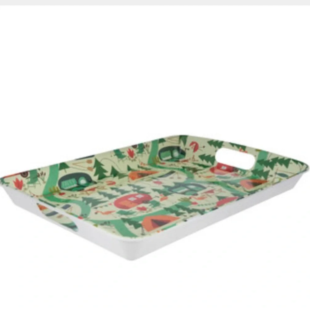 Colorful Camping Themed melamine serving Tray